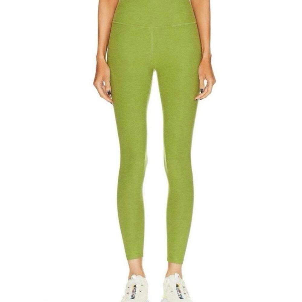 Beyond Yoga Spacedye High Waisted Leggings Sz S Lime Green Heather Yoga Workout